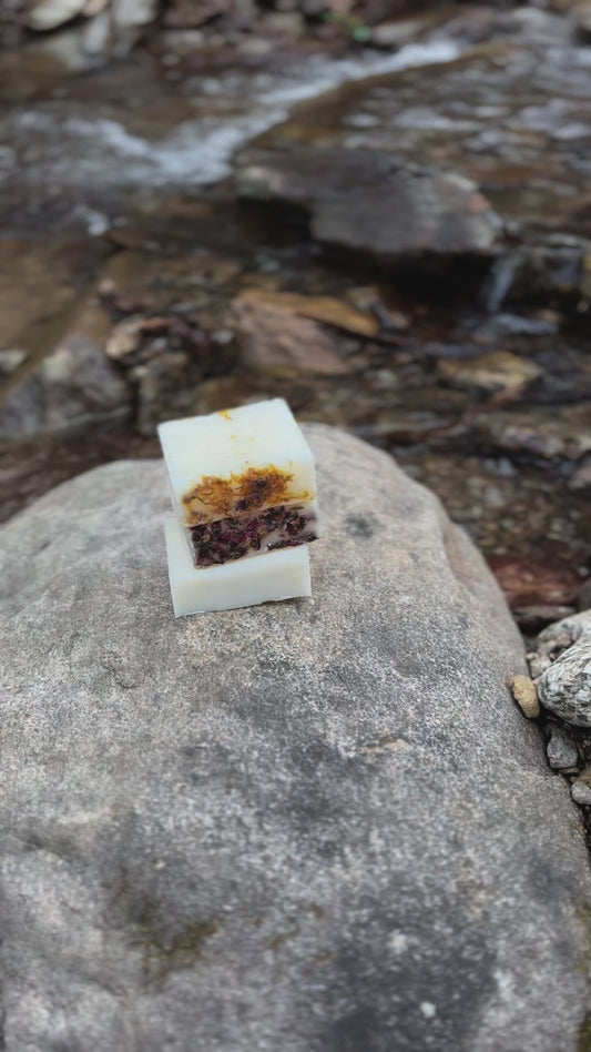 Unscented Tallow With Flower Topping Soap